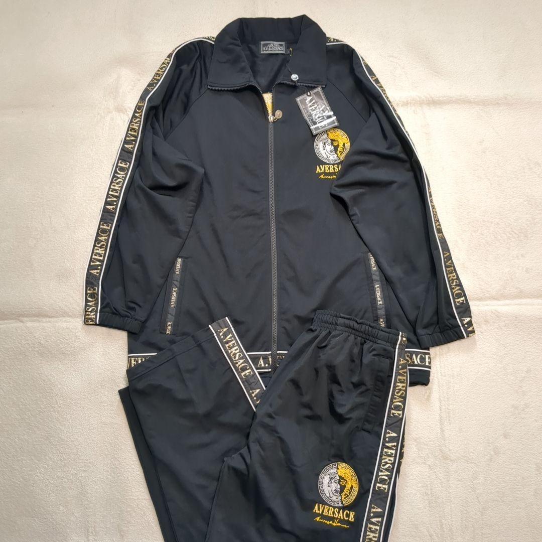 美品 ヴェルサーチ ジャージセットアップ ブラック ゴールド メデューサ L