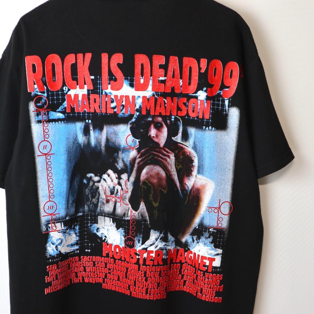 90s Bootleg Marilyn Manson バンド Tシャツ XL 黒 - メルカリ