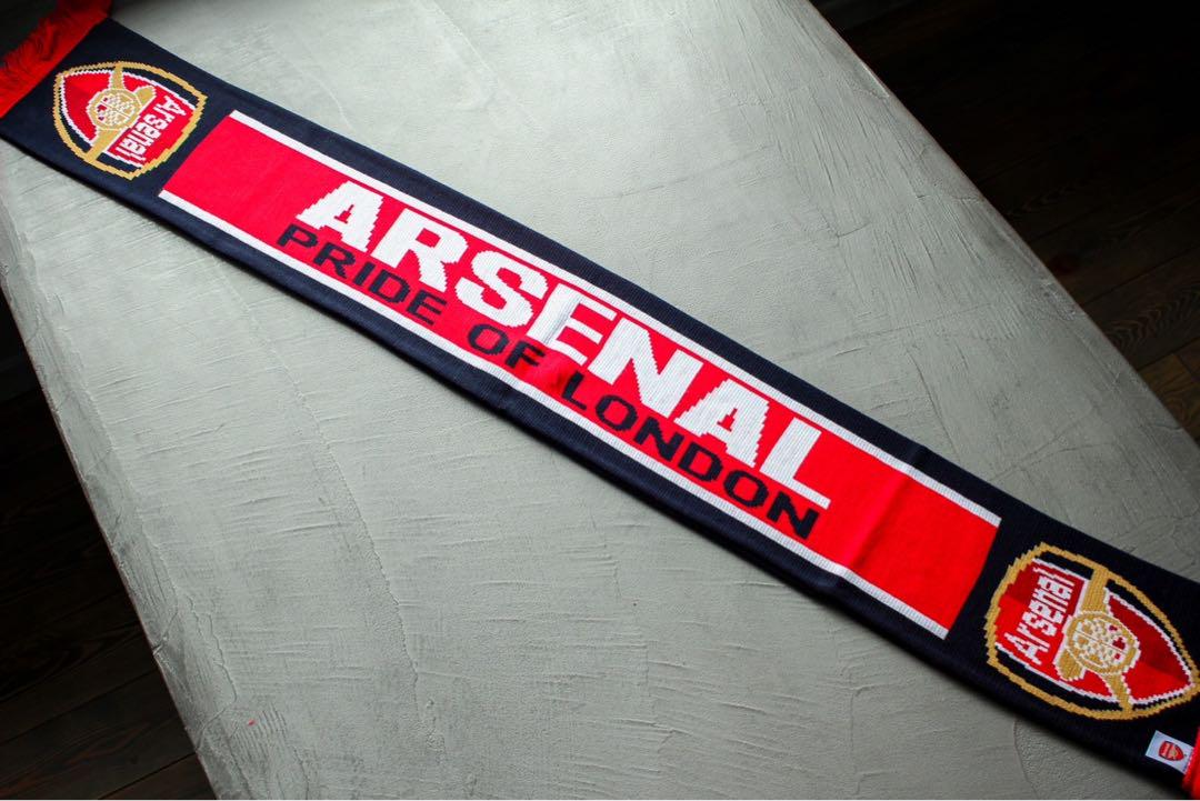 アーセナル サッカーマフラー Arsenal 現地購入品 ユーロ 英国製