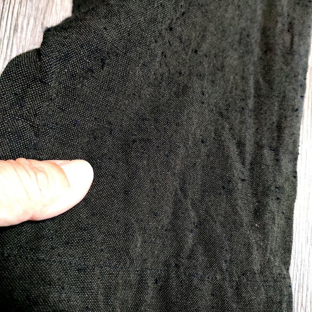 ✨極美品✨】うなぎの寝床◎現代風もんぺ 久留米絣 ネップ 黒地