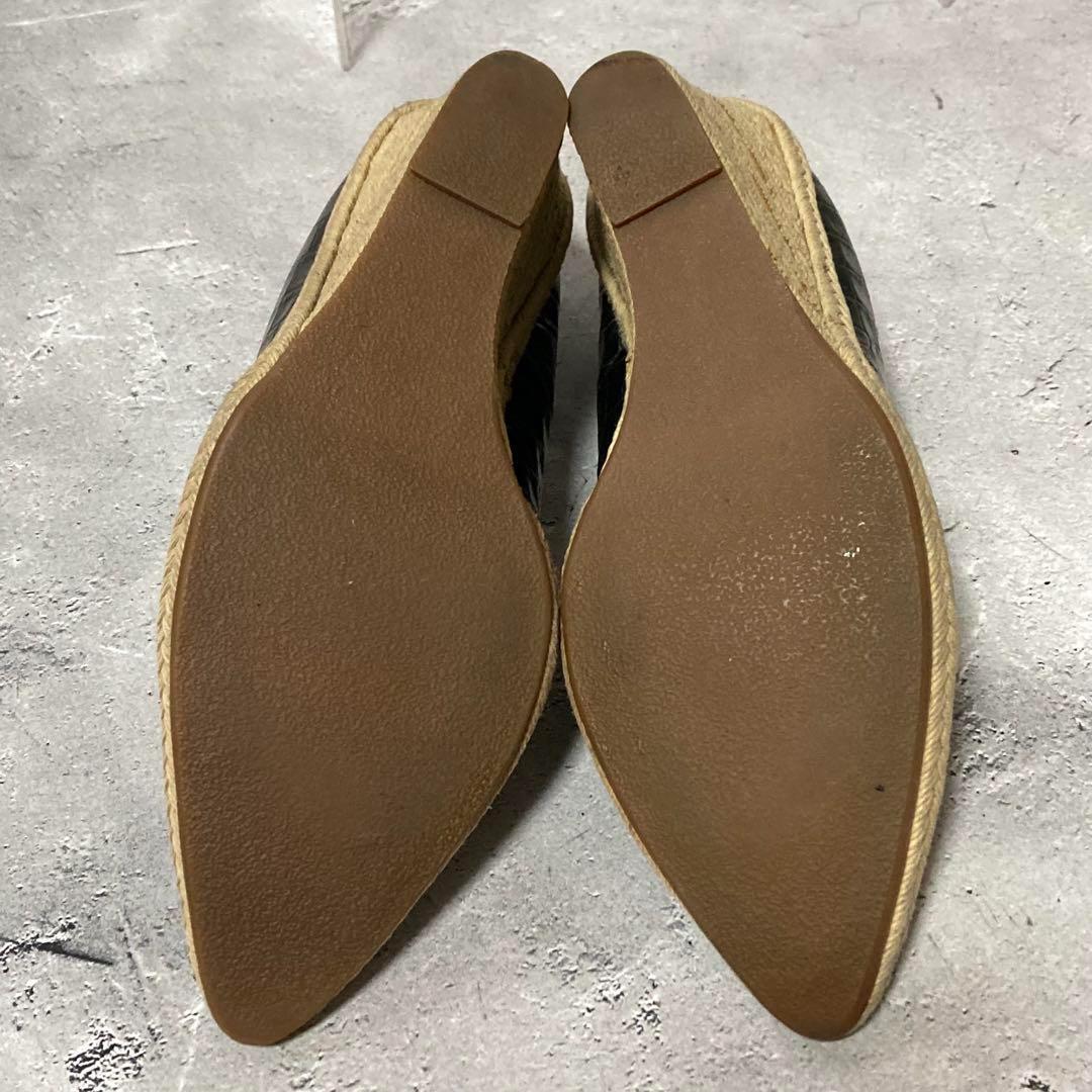 セリーヌ　CELINE　ポインテッドトゥパンプス　型押し　エスパド　36.5