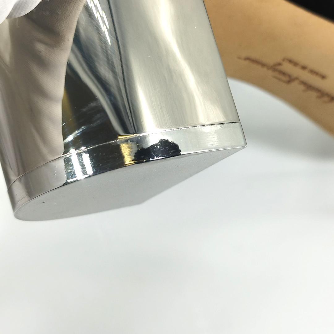新品　Salvatore Ferragamo 25 サンダル 本革　ミラーヒール