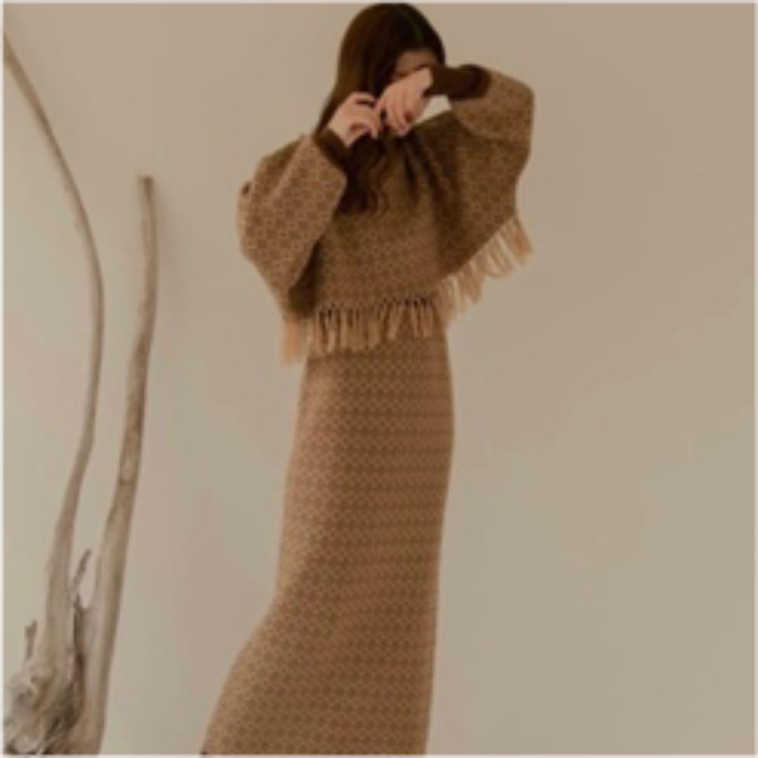 特価超激得 iam jacquard fringe knit qlESZ-m74721613477 国産豊富な