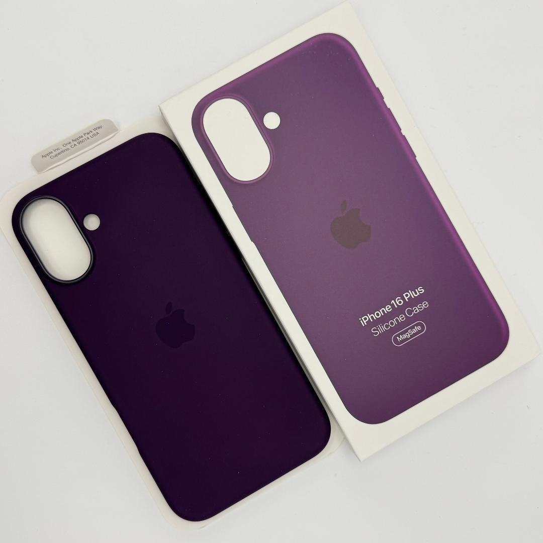 新品-純正同等品-iPhone16plusシリコンケース-プラム228 - メルカリ