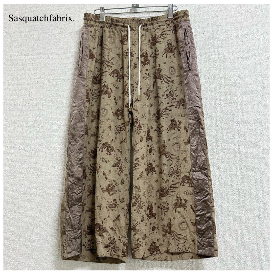 美品/サスクワァッチファブリックス/総柄イージーワイドパンツ/NANPOU 10,412円