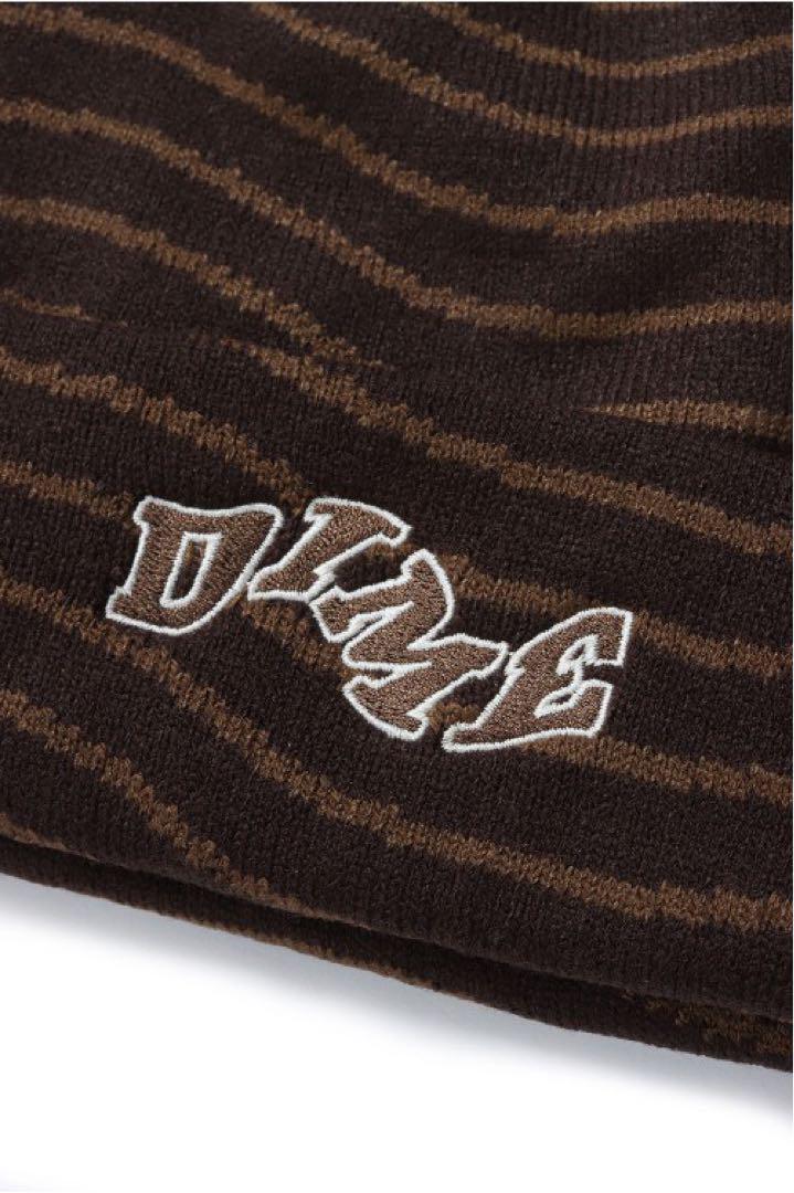 【WEB限定】 dime ストライプ ビーニー ブラウン 完売品 新品未使用 帽子