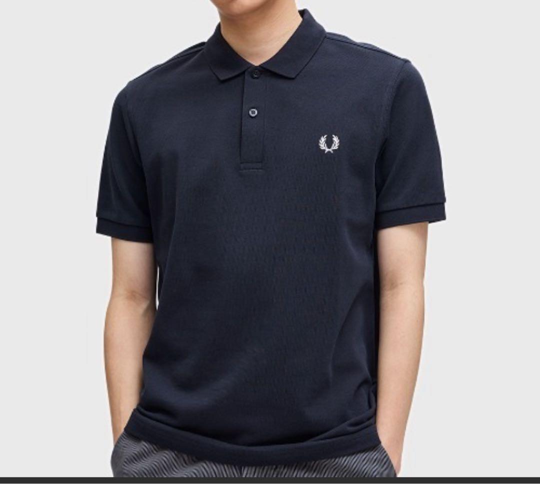 【ぽー】FRED PERRY ネイビー ポロシャツ