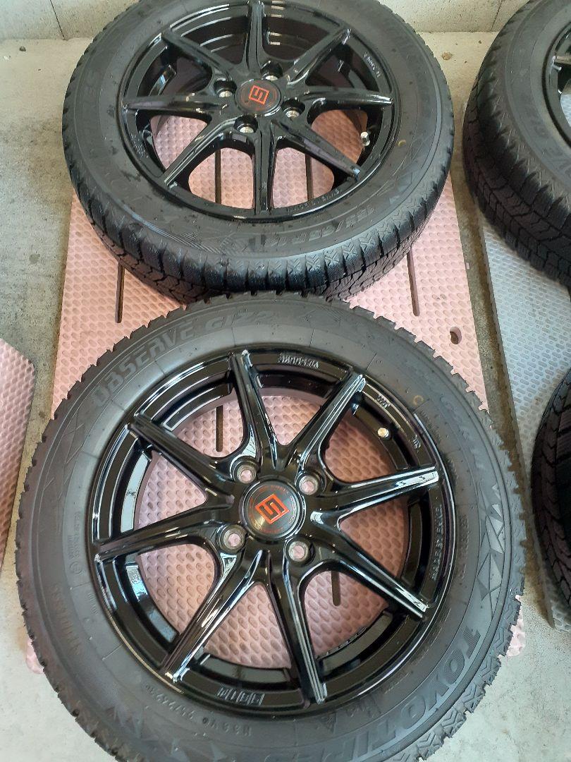 美品軽自動車スタッドレスタイヤ ホイール4本セット 155/65R14 トーヨー