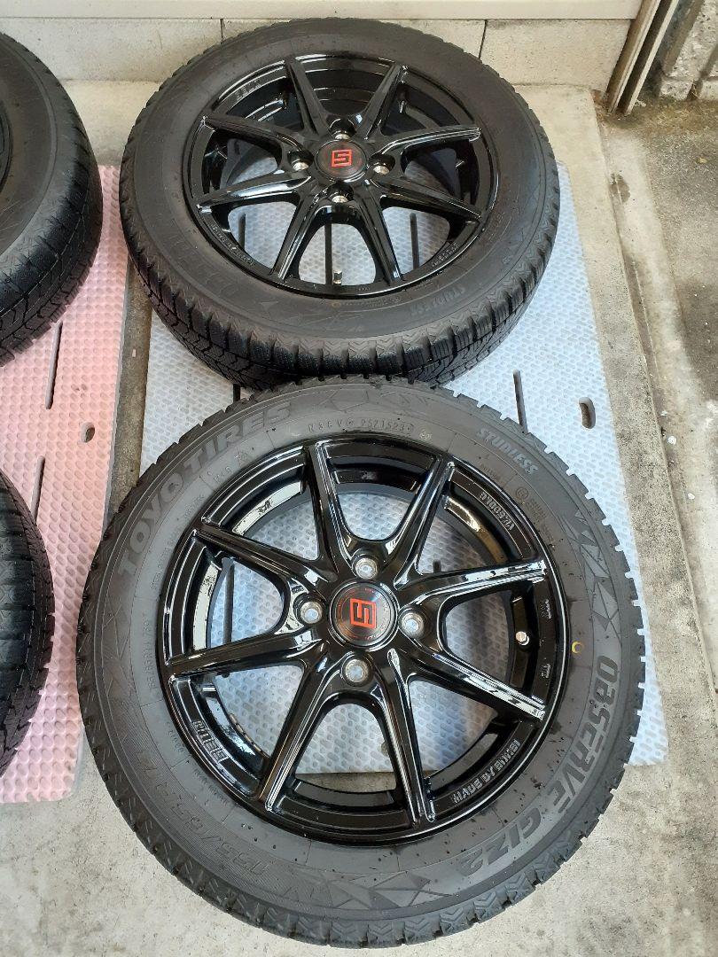 美品軽自動車スタッドレスタイヤ ホイール4本セット 155/65R14 トーヨー
