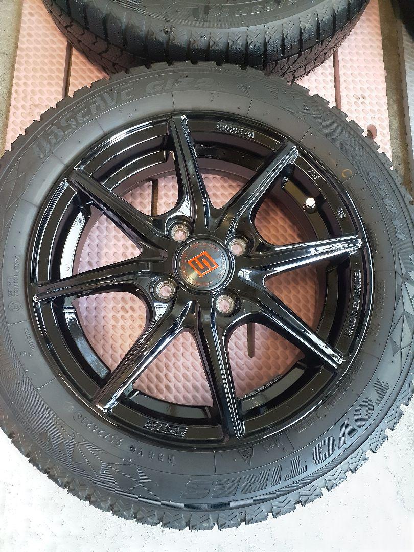 美品軽自動車スタッドレスタイヤ ホイール4本セット 155/65R14 トーヨー