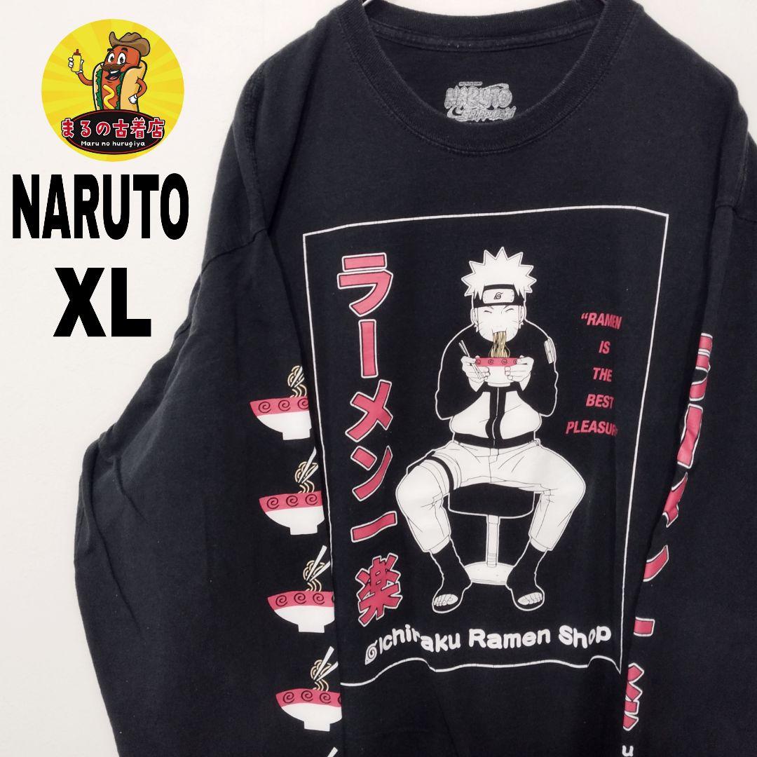 usa古着 NARUTO　ロングTシャツXL　ブラック
