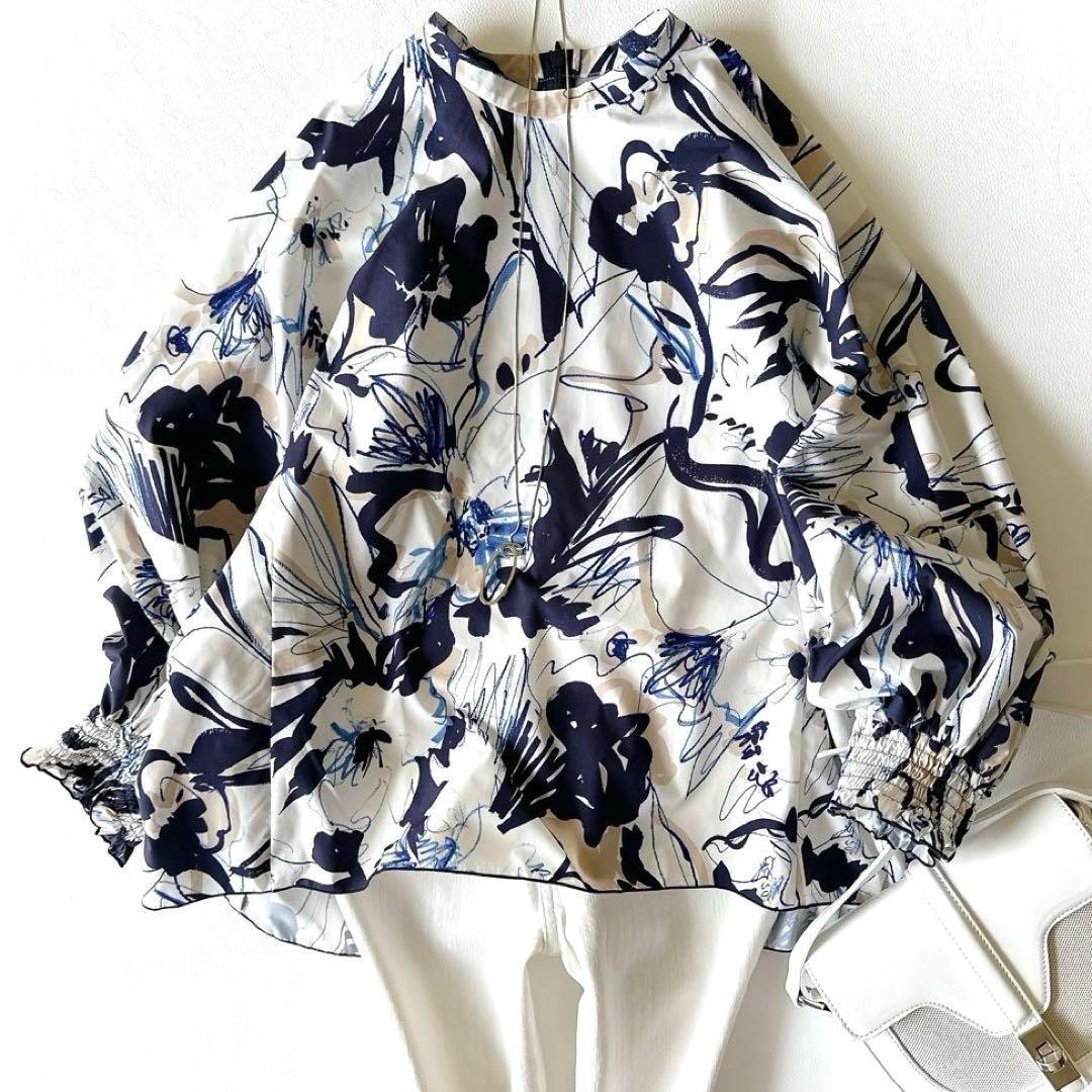極美品 ヴェルメイユパーイエナ 花柄ブラウス 24SS フラワー