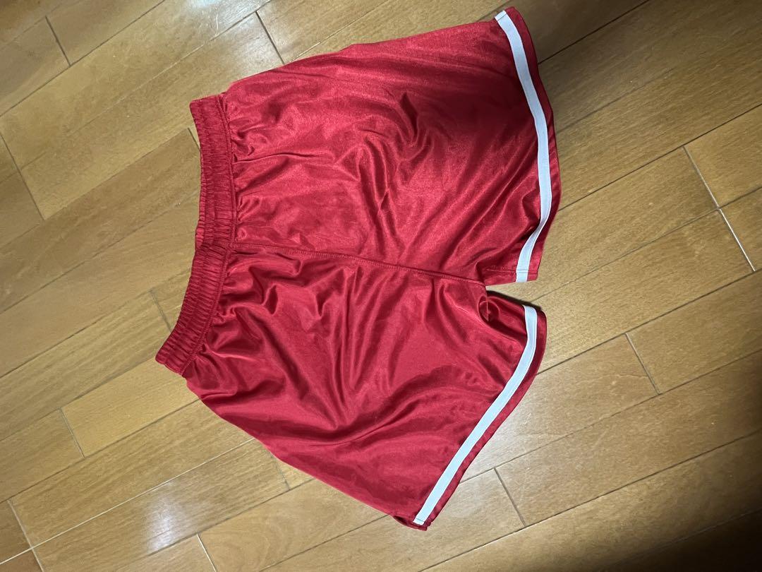 バレーボール　asics ゲームパンツ　L 赤