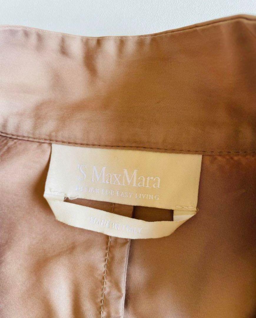 美品■S MaxMaraスプリングコートジャケットМ42ベージュピンク