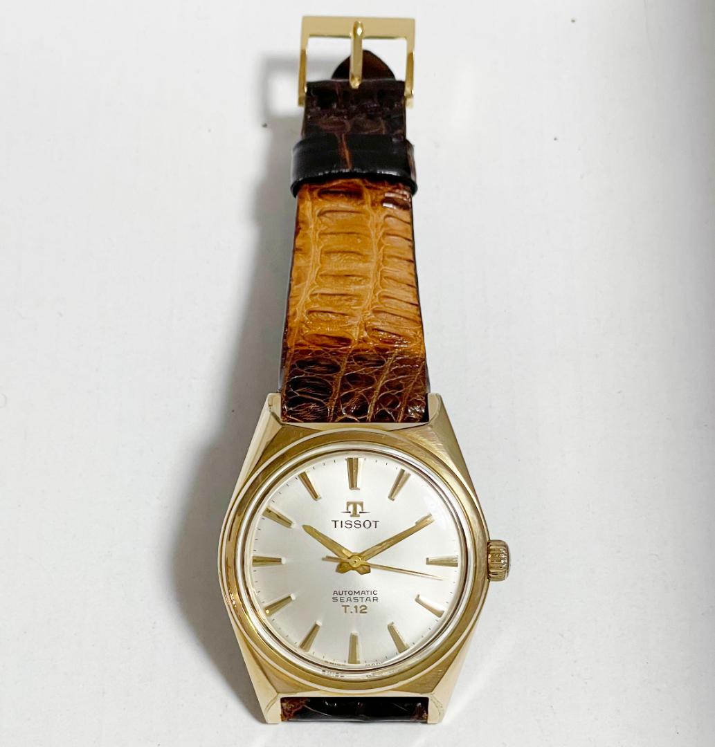 OH済60s ティソ【TISSOT】SEASTAR T.12 自動巻き金張り時計