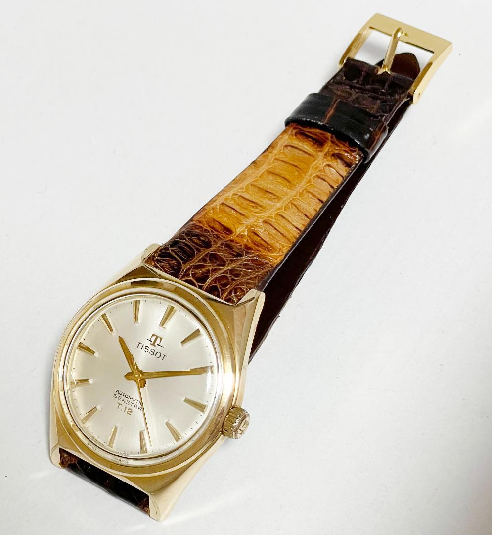 OH済60s ティソ【TISSOT】SEASTAR T.12 自動巻き金張り時計