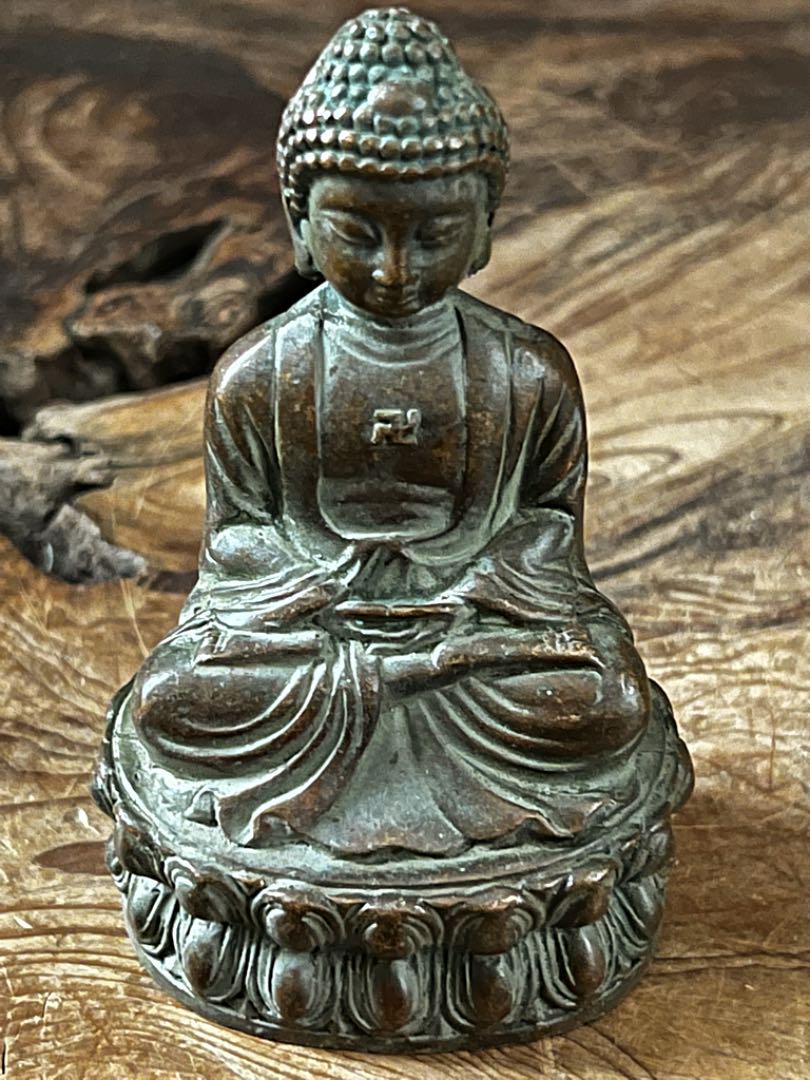 仏教美術 古銅 釈迦如来像 仏像 - メルカリ