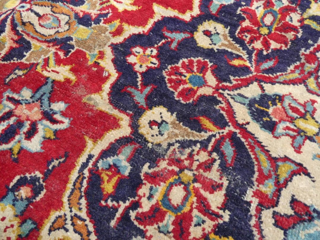 大判 ペルシャ絨毯 363×248cm イラン産 手織りやや傷や汚れあり MARWIL-DEMENAGEMENTS_CH