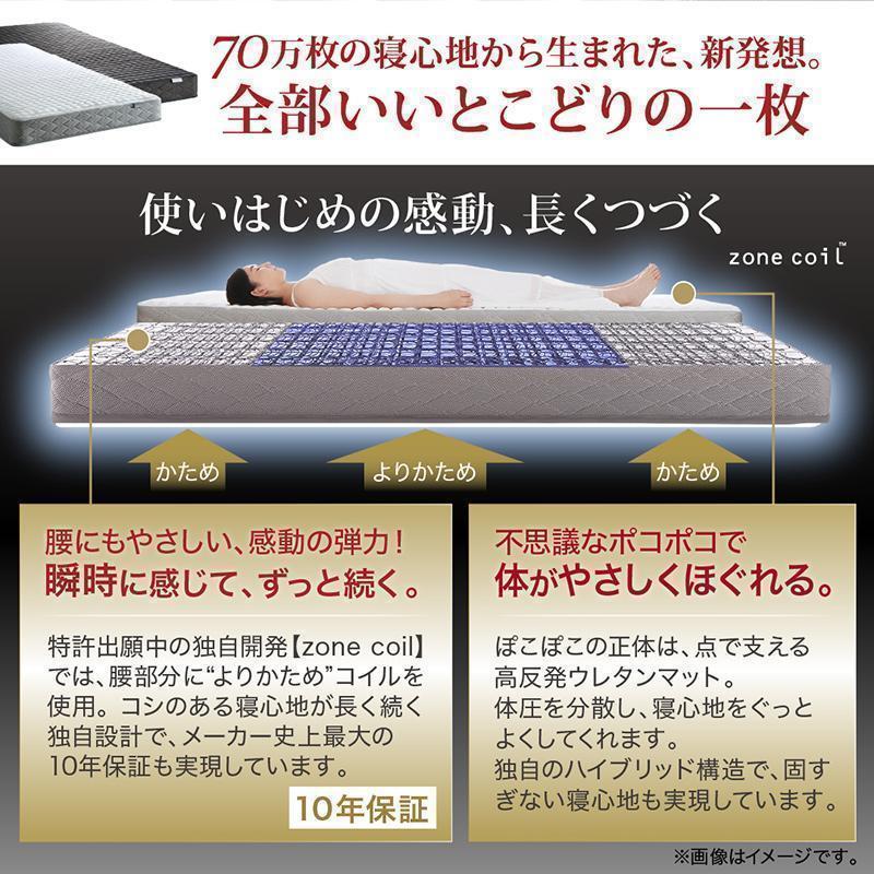 新品 送料込 ダブルベッド 収納 棚 2口コンセント  マットレス付 NW