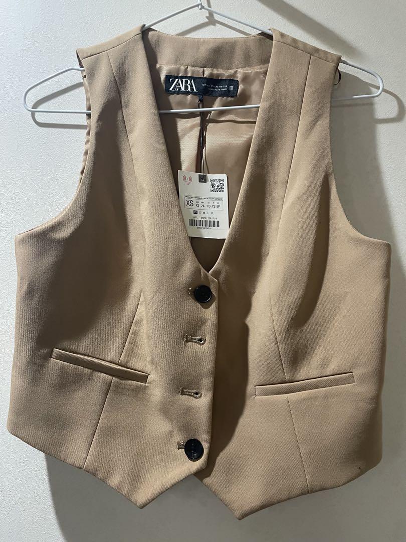 ZARAベスト新品未使用　Ｍベージュ 新品未使用 ZARA ベスト - メルカリ