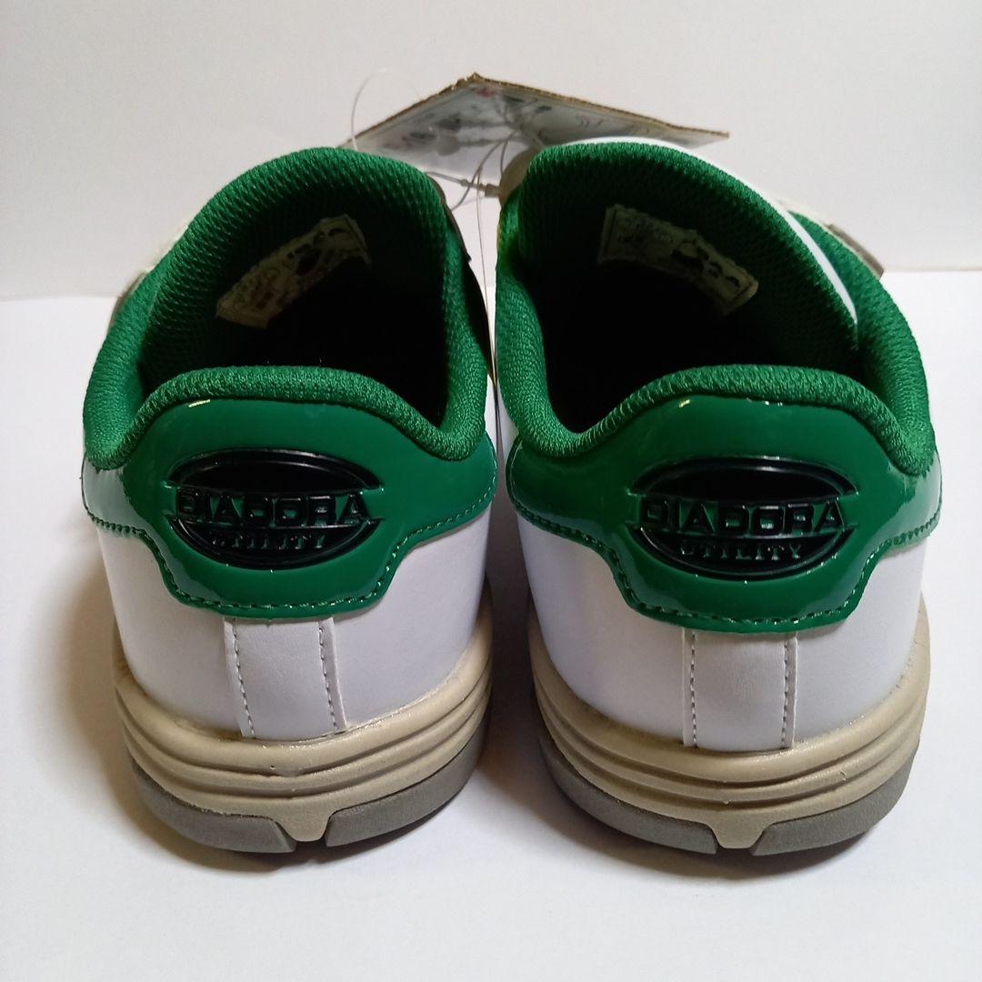 DIADORA ユーティリティー安全靴 ホワイト/グリーン ベルクロ　販売終了品