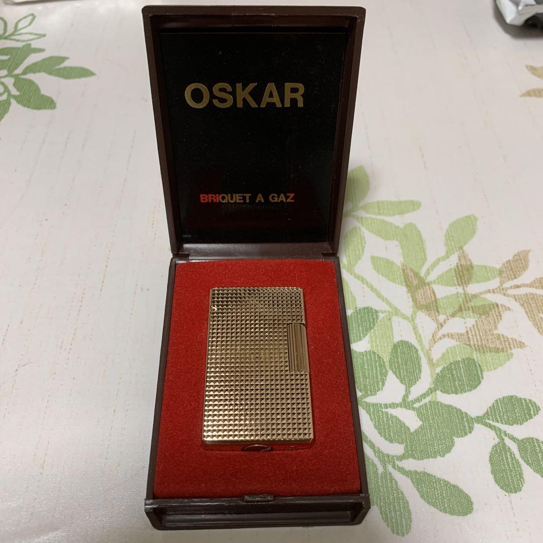 OSKAR ゴールド ライター ケース付き