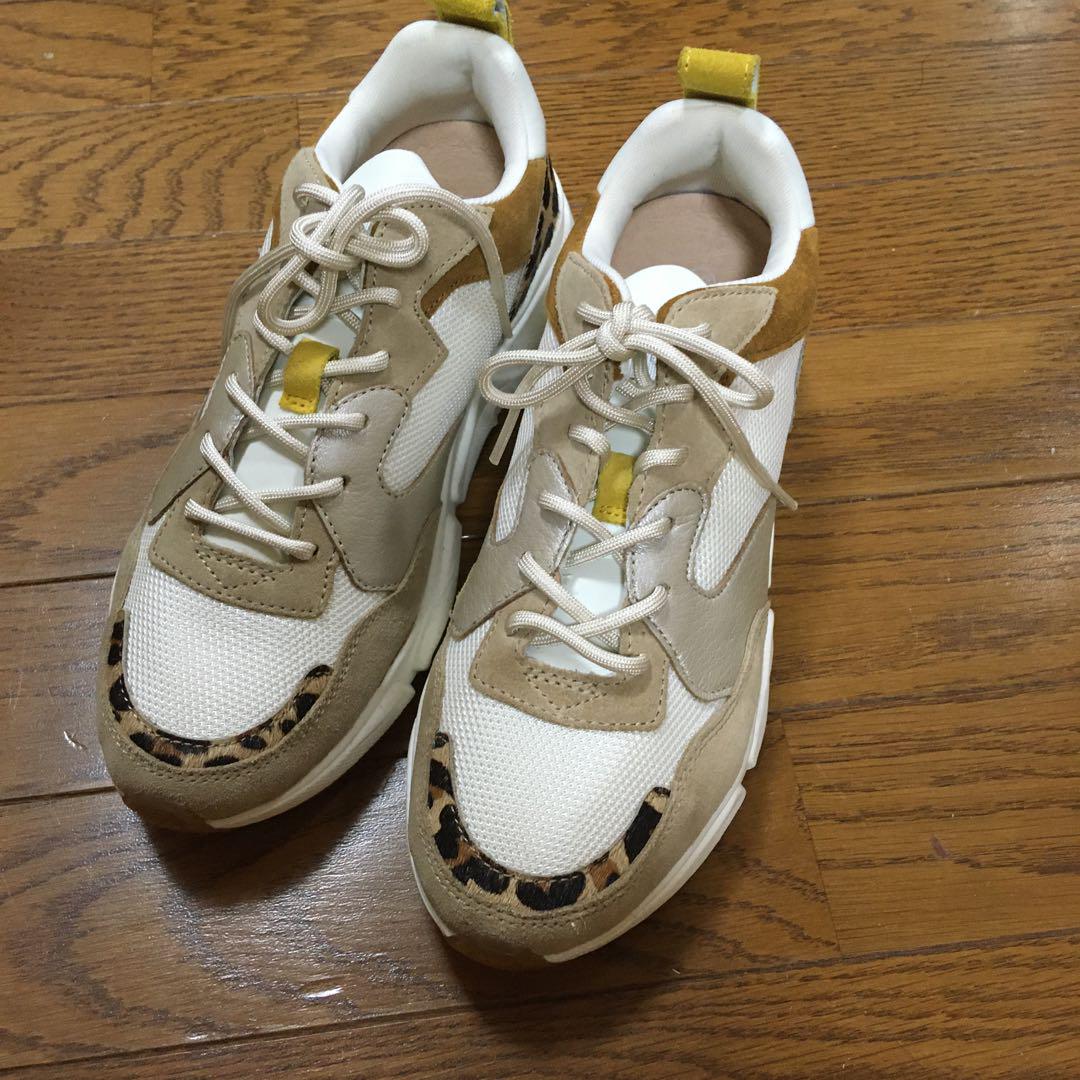 レディースレザースニーカー