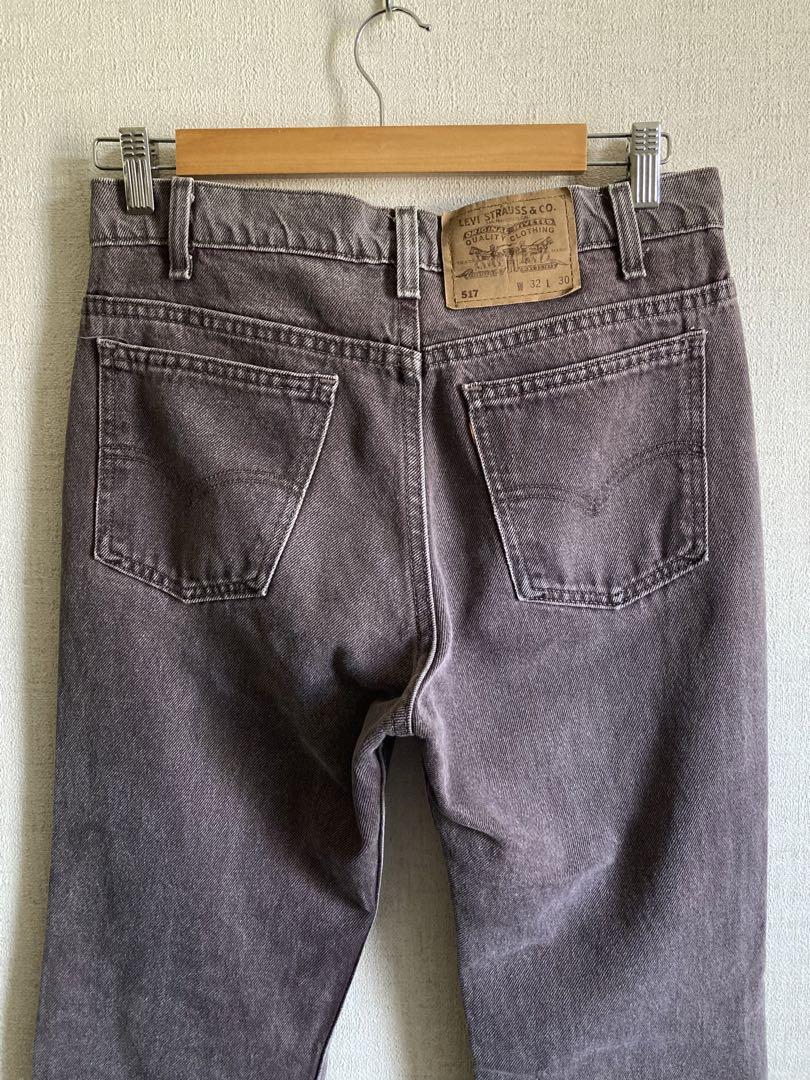 90s levi's 517 flare denim pants USA製 赤茶