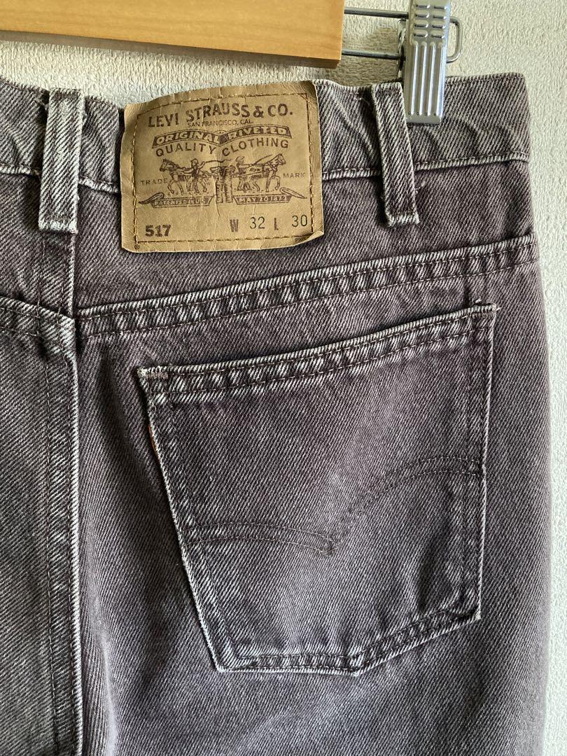 90s levi's 517 flare denim pants USA製 赤茶