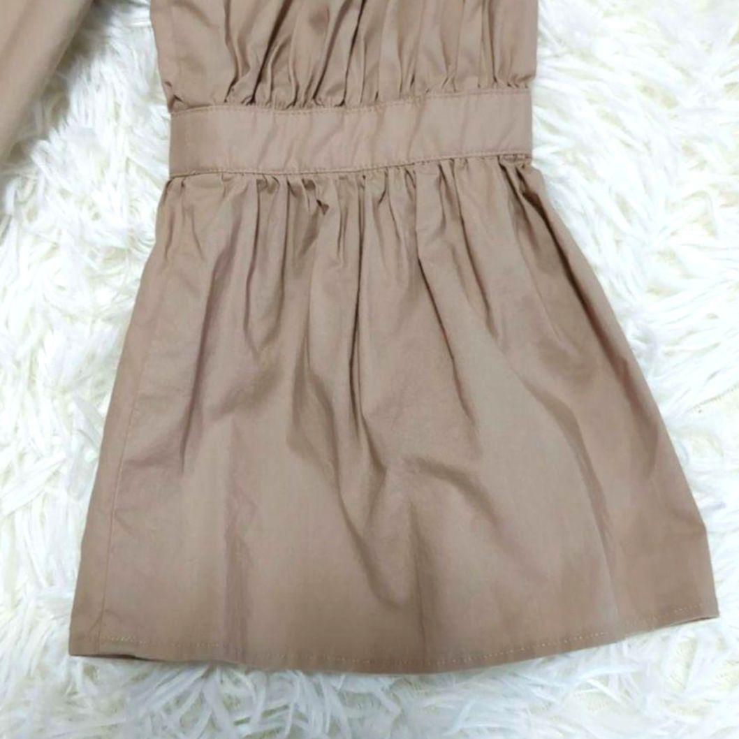SLOBE IENA✨コットギャザープルオーバー ベージュ　ラッフルスリーブ