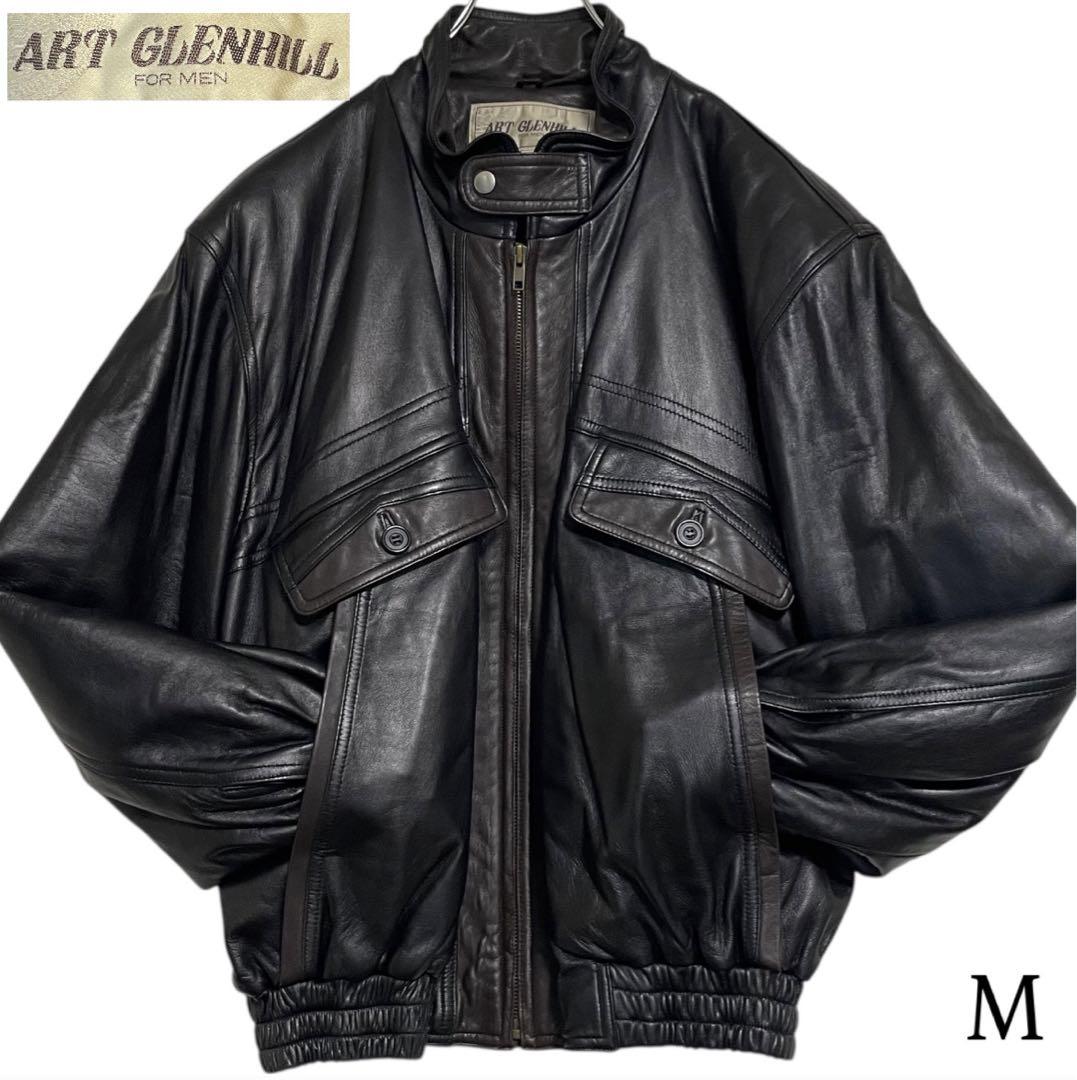 美品　ジュンハシモト　ラムレザー　羊革　シングルライダース　レザージャケット　M 美品【vintage】羊革 本革 ラムレザーシングルライダース