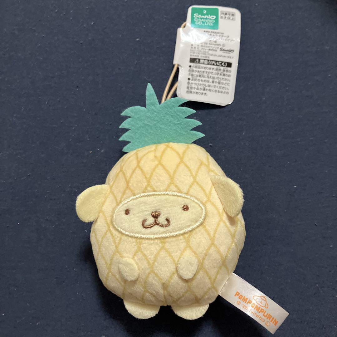 ポムポムプリン　パイナップル　パイン　ぬいぐるみ　マスコット　プライズ ポムポムプリン パイナップル パイン ぬいぐるみ マスコット