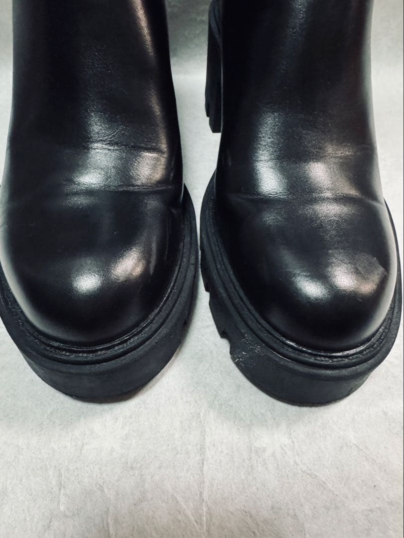 ZARA サイドゴアブーツ　チェルシーブーツ　24.5 ブラック mdprevattcaulkingandwaterproofing.com