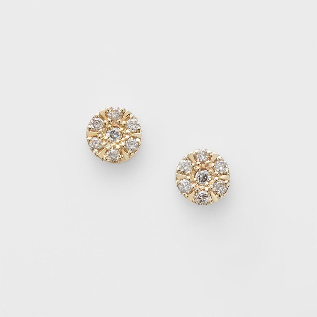 【agete】K10ダイヤモンドピアス