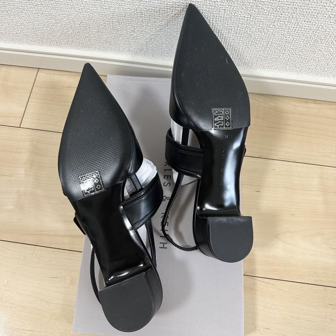 バックル スリングバックパンプス チャールズアンドキース