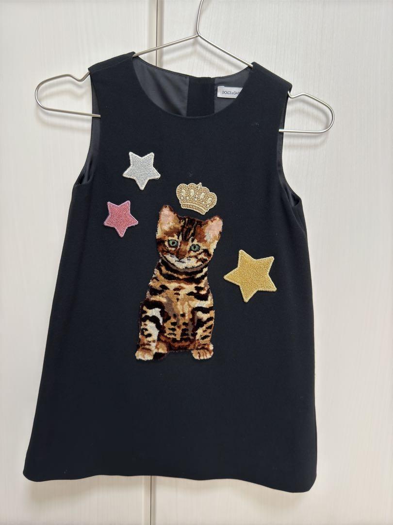 DOLCE&GABBBNA キッズ　ワンピース　猫　1歳半　2歳