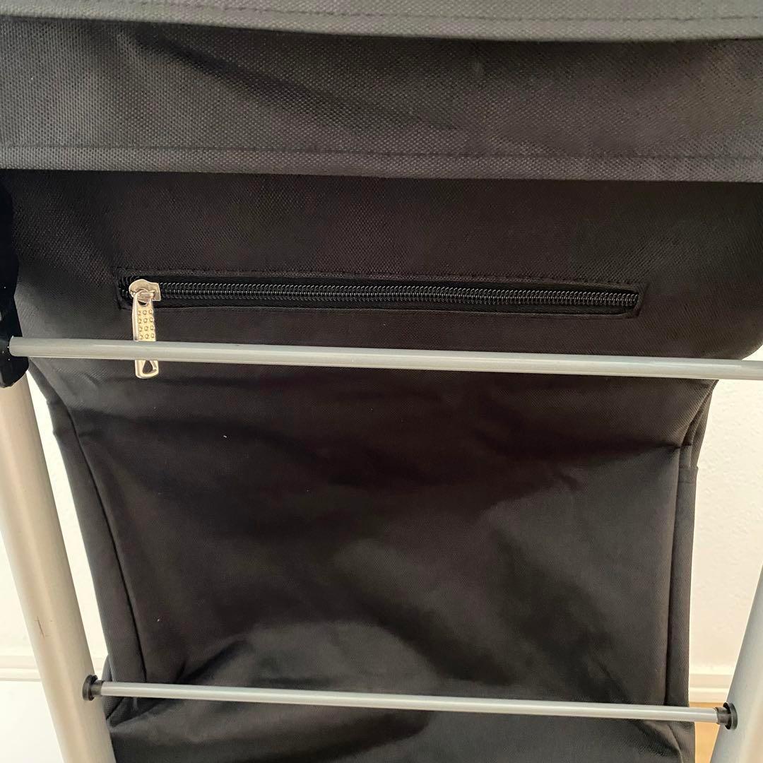 ブラック　ショッピングカート 4輪 70L 買い物カート ショッピングキャリー