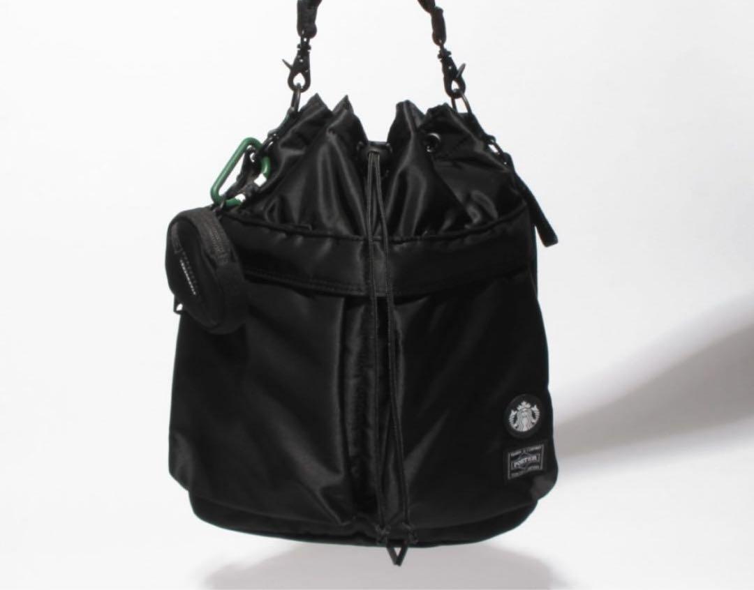 新品スターバックス PORTER コーヒービーンシェイプ2way ツールバッグ黒