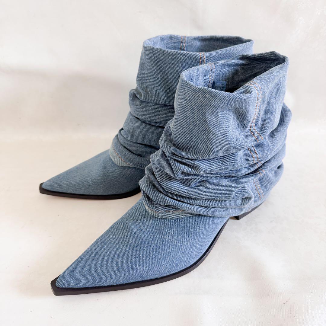 新品未使用 ZARA デニム ショートブーツ