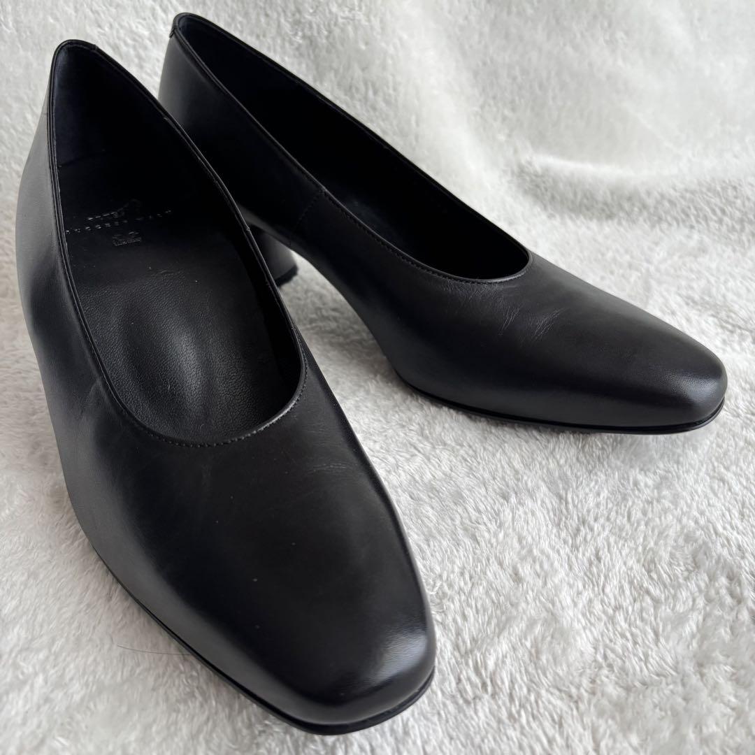 ✨美品✨wacoal ワコール　パンプス　ヒール　スクエアトゥ　24.5㎝　黒