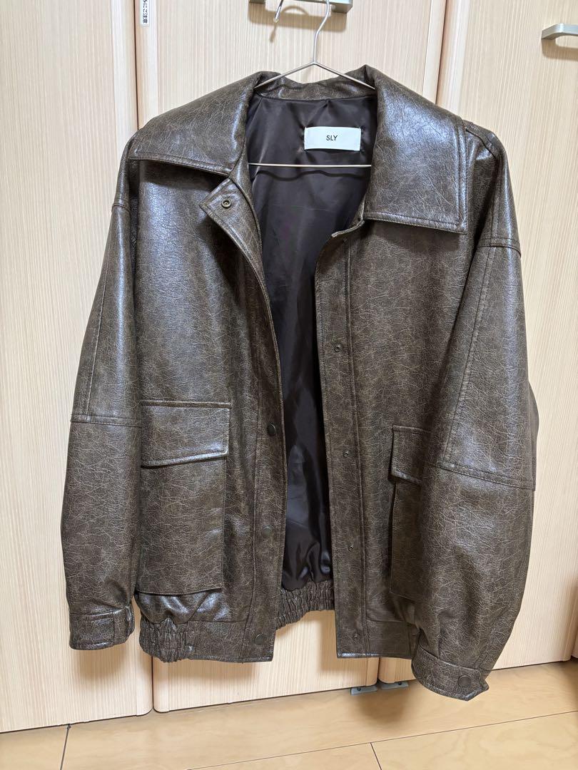 SLY FAUX LEATHER OVERSIZE ブルゾン