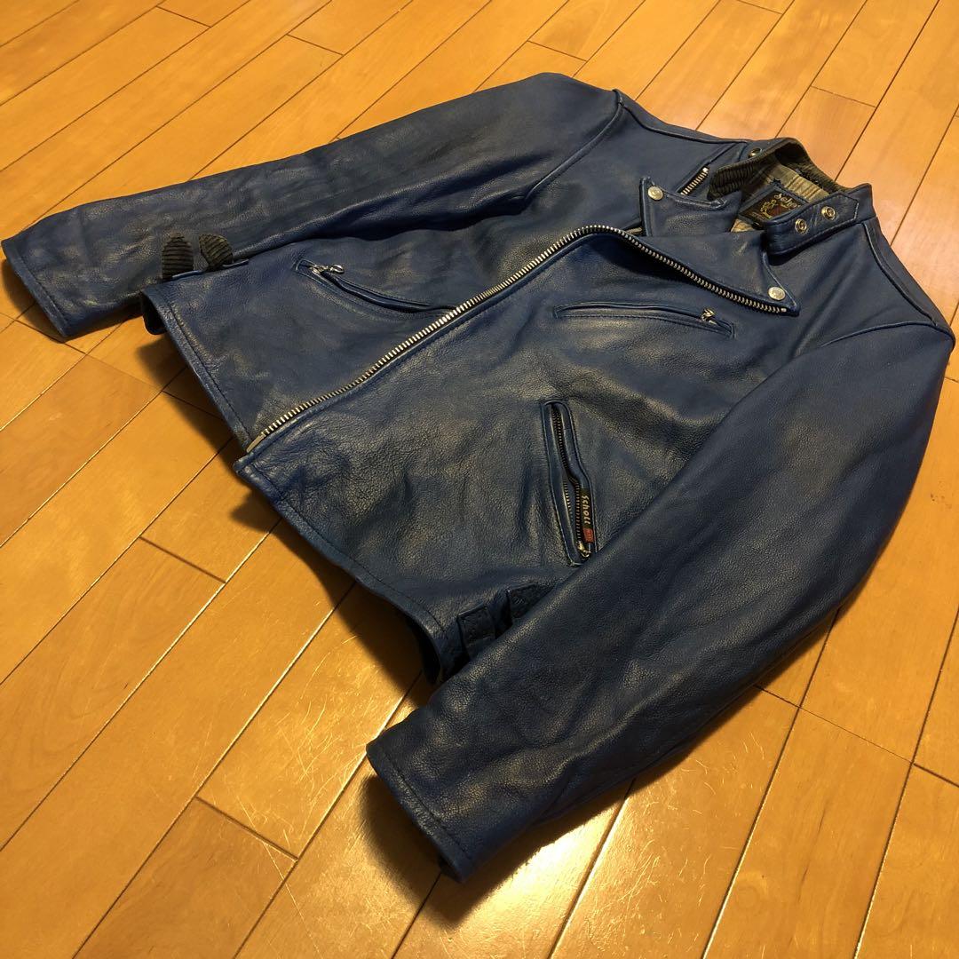 schott ショット クラシック ライダース 青 ブルー