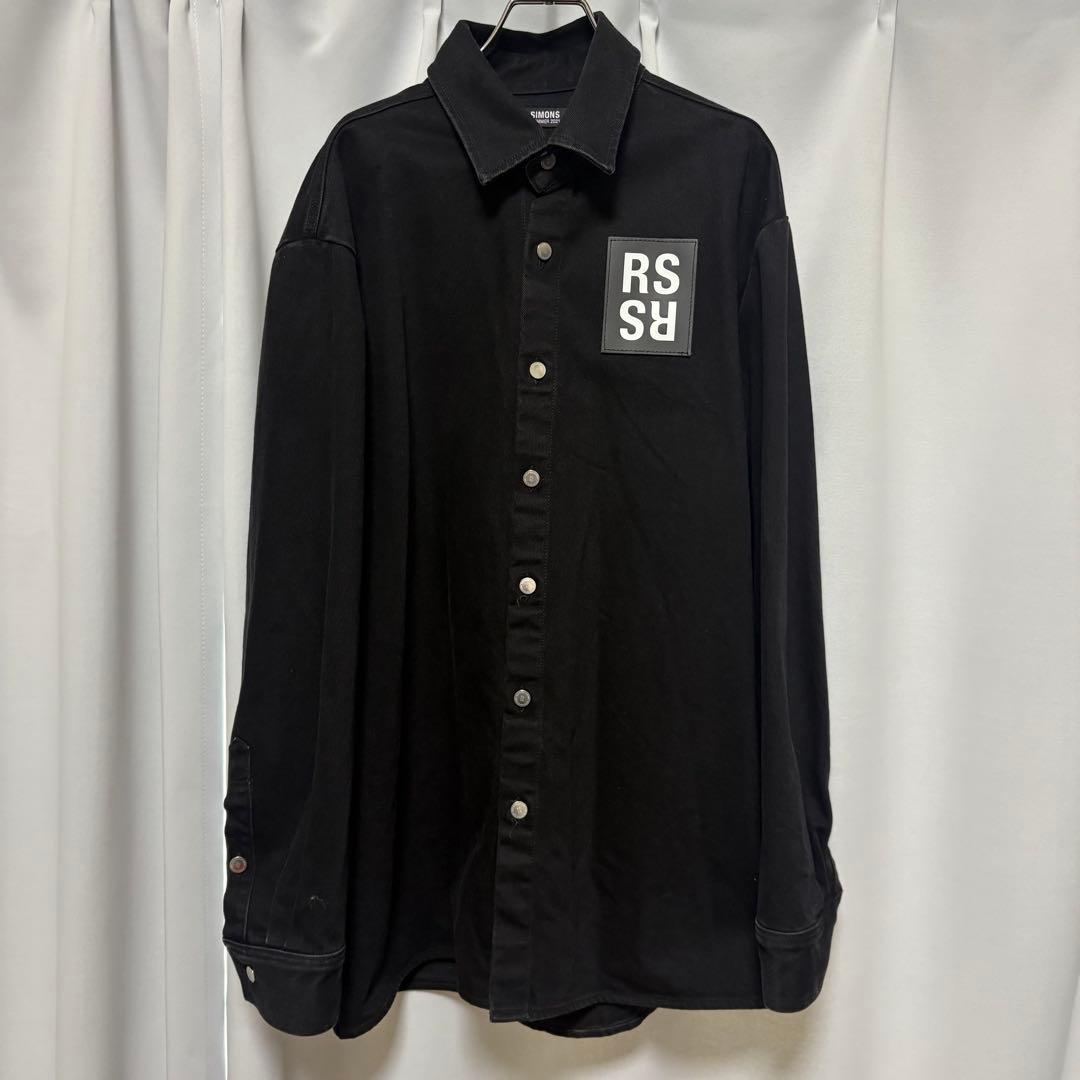美品 RAF SIMONS 21SS RSレザーパッチ ビッグ ジャケット