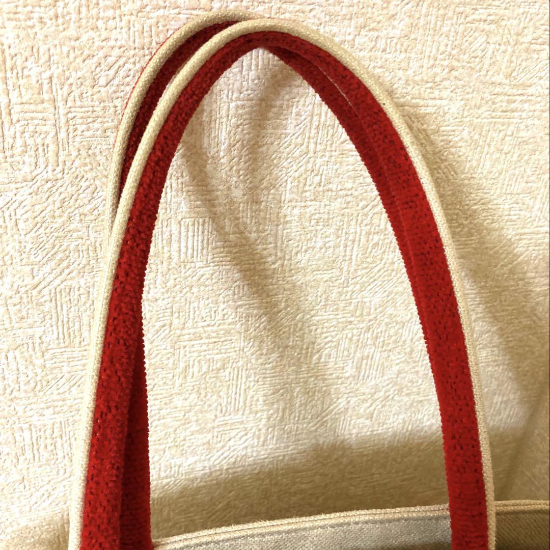 希少美品FEILER 花柄かごバッグ風 トートバッグ大容量ショルダー フェイラー