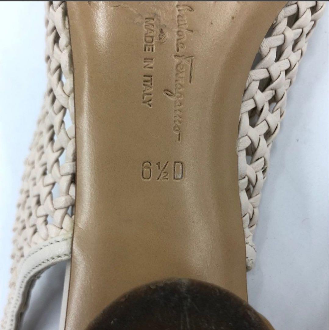 Salvatore Ferragamo フェラガモ 編み込み パンプス プラット