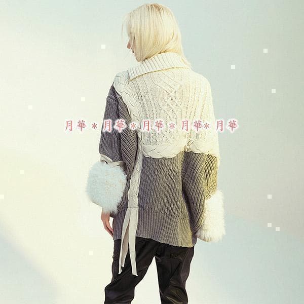 F (~4L ニット トップス ジャケット 袖ファー 新品 即納 7337336 F (~4L ニット トップス ジャケット 袖ファー 新品 即納 7337336