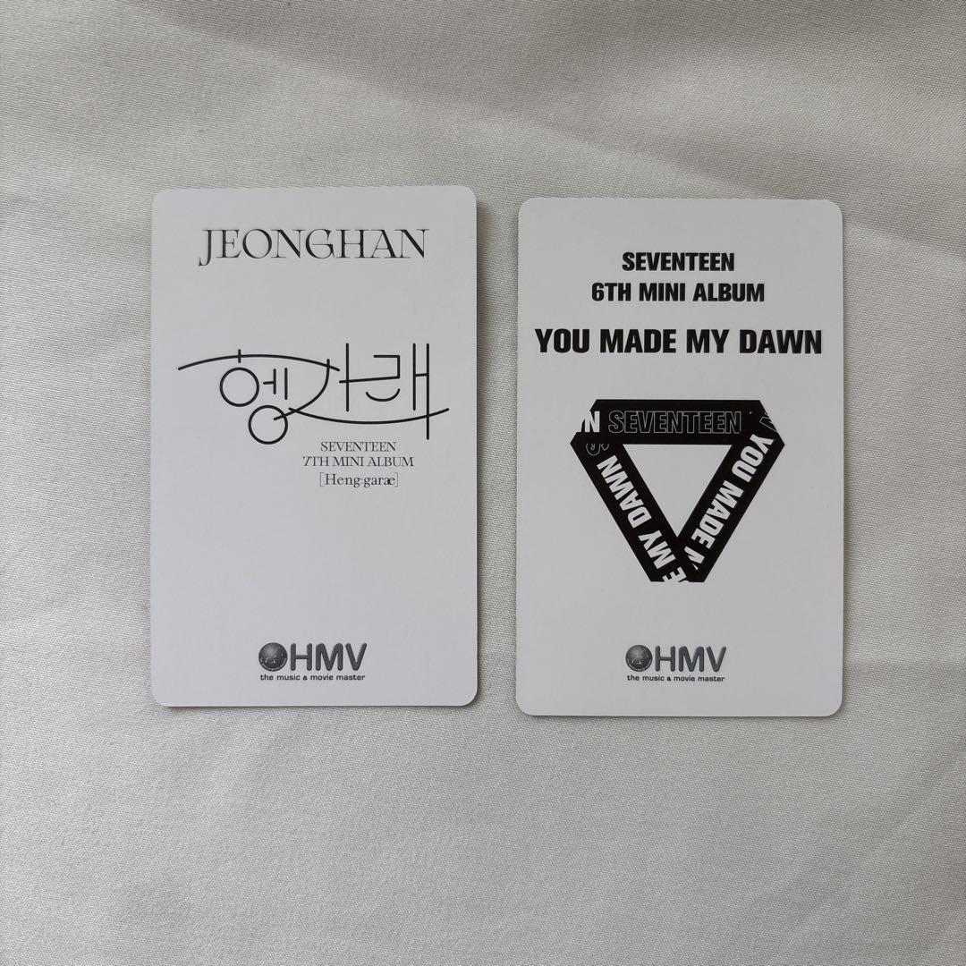 SEVENTEEN ヘンガレ hmv 直筆サイン入り トレカ ジョンハン SEVENTEEN 直筆サイン入りトレカ ヘンガレ hmv ジョンハン