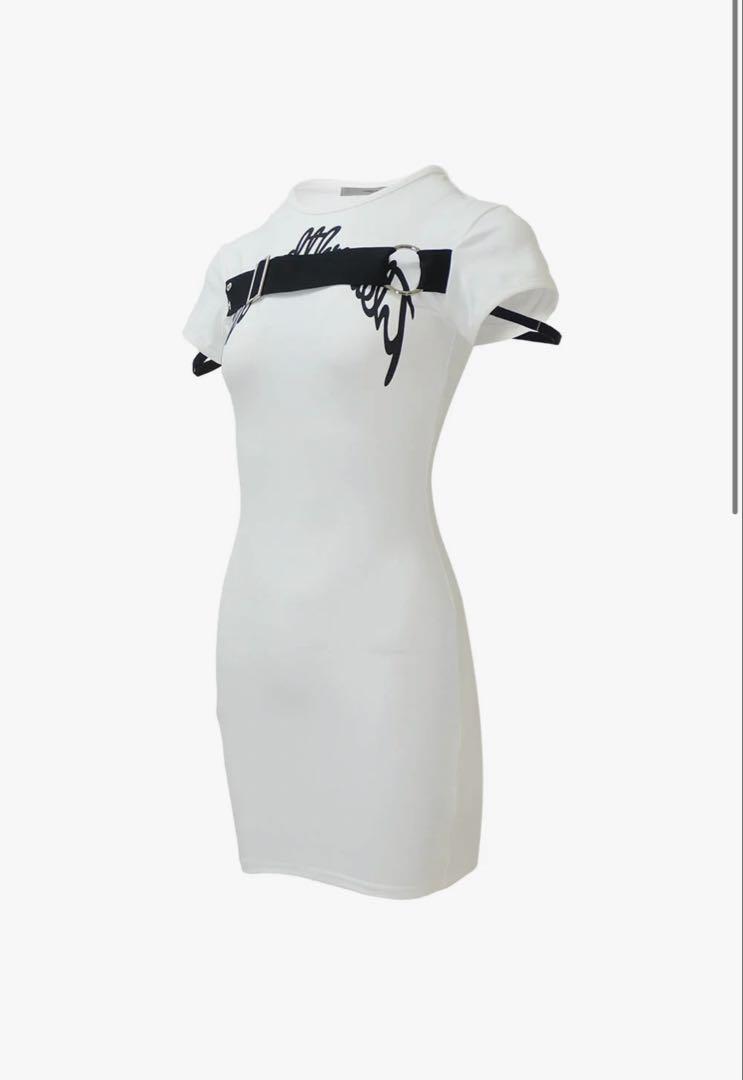 ワンピース S logo belt dress THEREDTHREAD