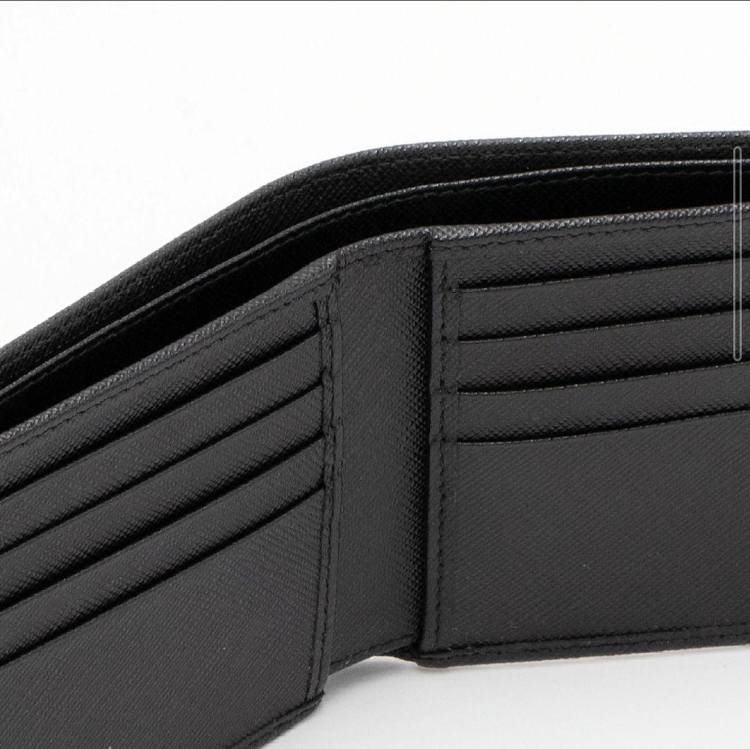 PRADA サフィアーノレザー 二つ折り財布 ブラック