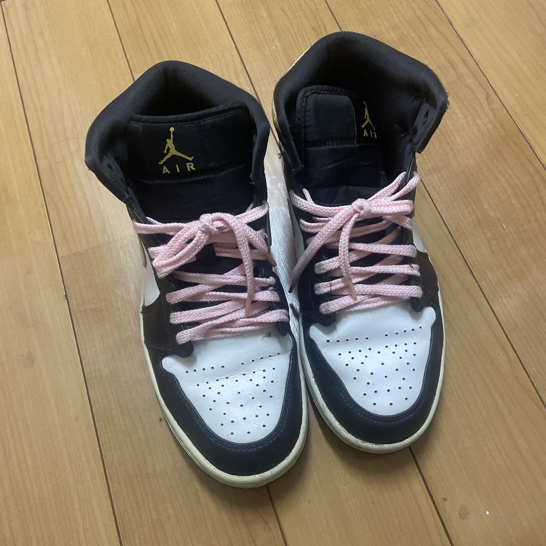 Air Jordan ハイカットシューズ ホワイト/ブラック/イエロー